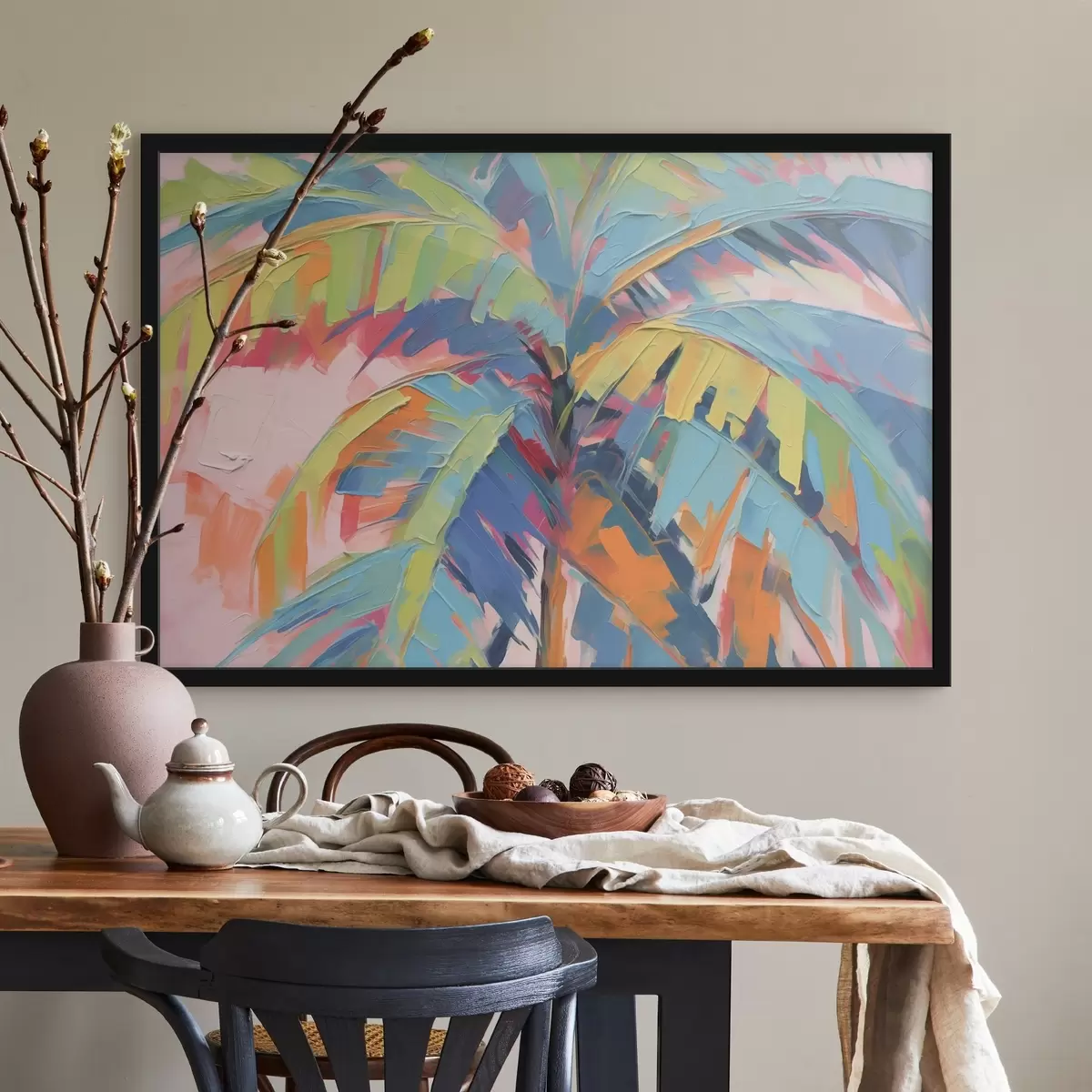 Plakāts Spilgtas palmu lapas f44135