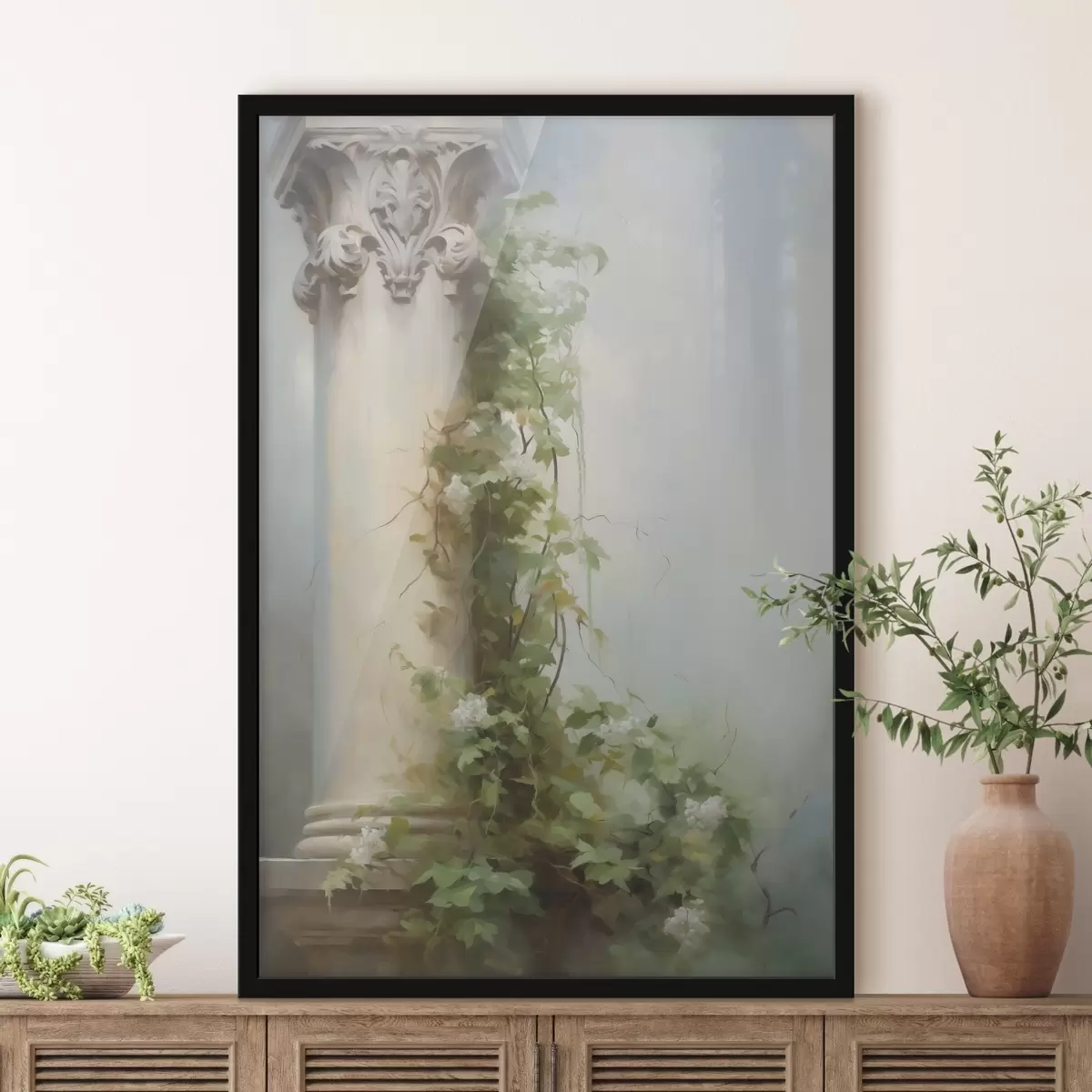 Plakāts Kāpšanas augs uz kolonnas f44138