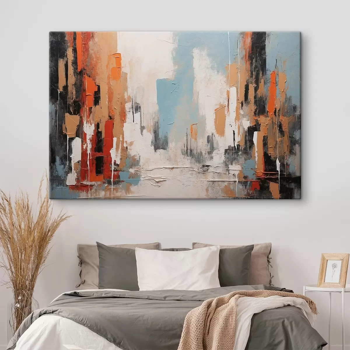Glezna Abstraktā pilsēta eļļas gleznošanas stilā s44061