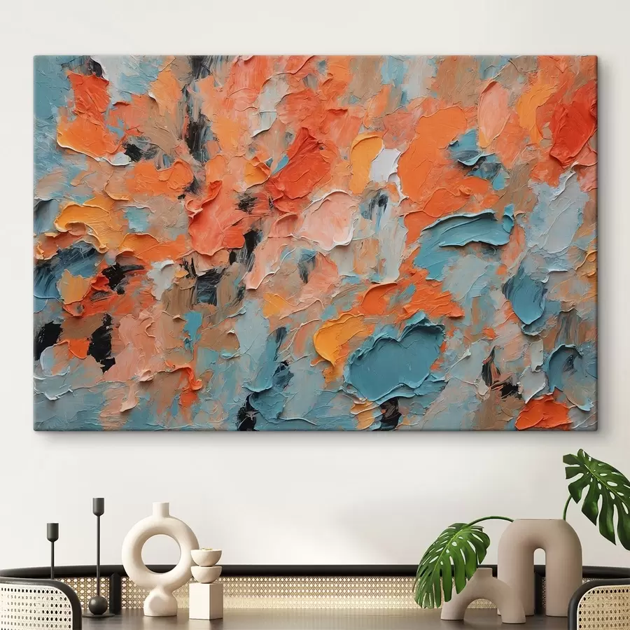 Glezna Abstraktā eļļas glezna ar dažādām krāsām s44072