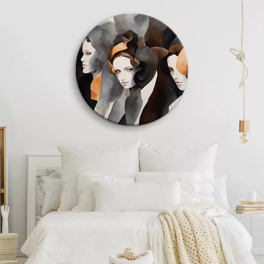 Fototapetes Abstraktā glezniecība ar sieviešu sejām r44060