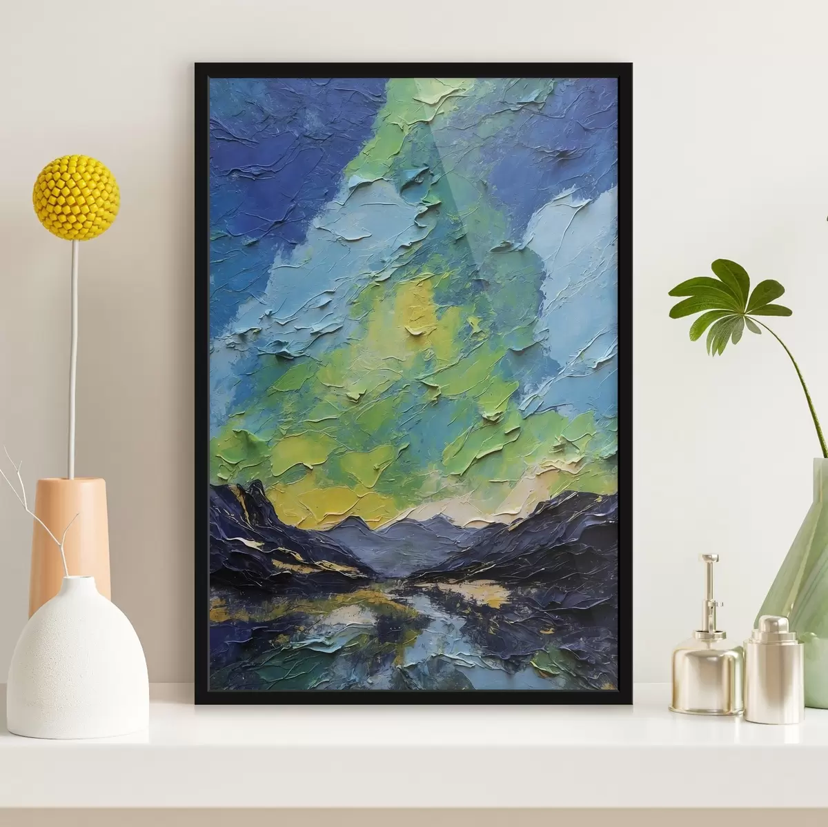 Plakāts Abstraktie kalni eļļas gleznošanas stilā f44062