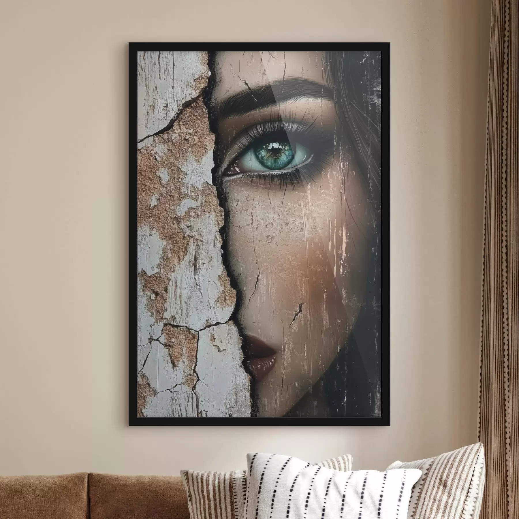 Fototapetes Meitenes seja aiz vecas sienas f44069