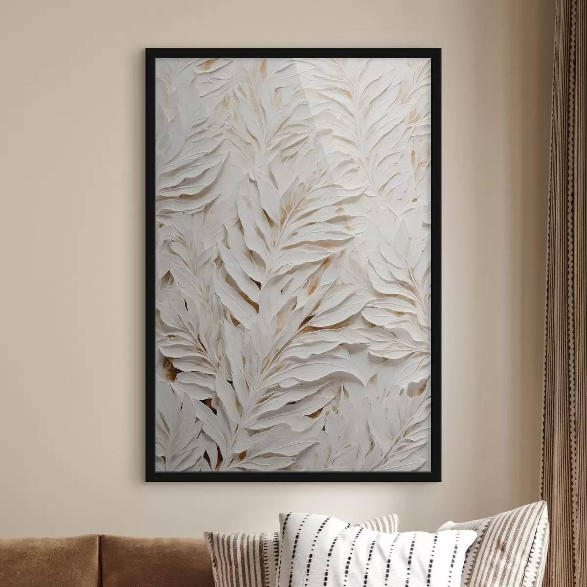 Plakāts Baltas tropu lapas f44093