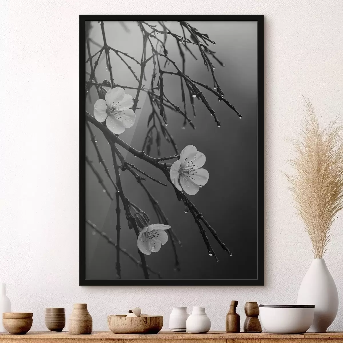 Plakāts Ziedi uz zariem pēc lietus f44098