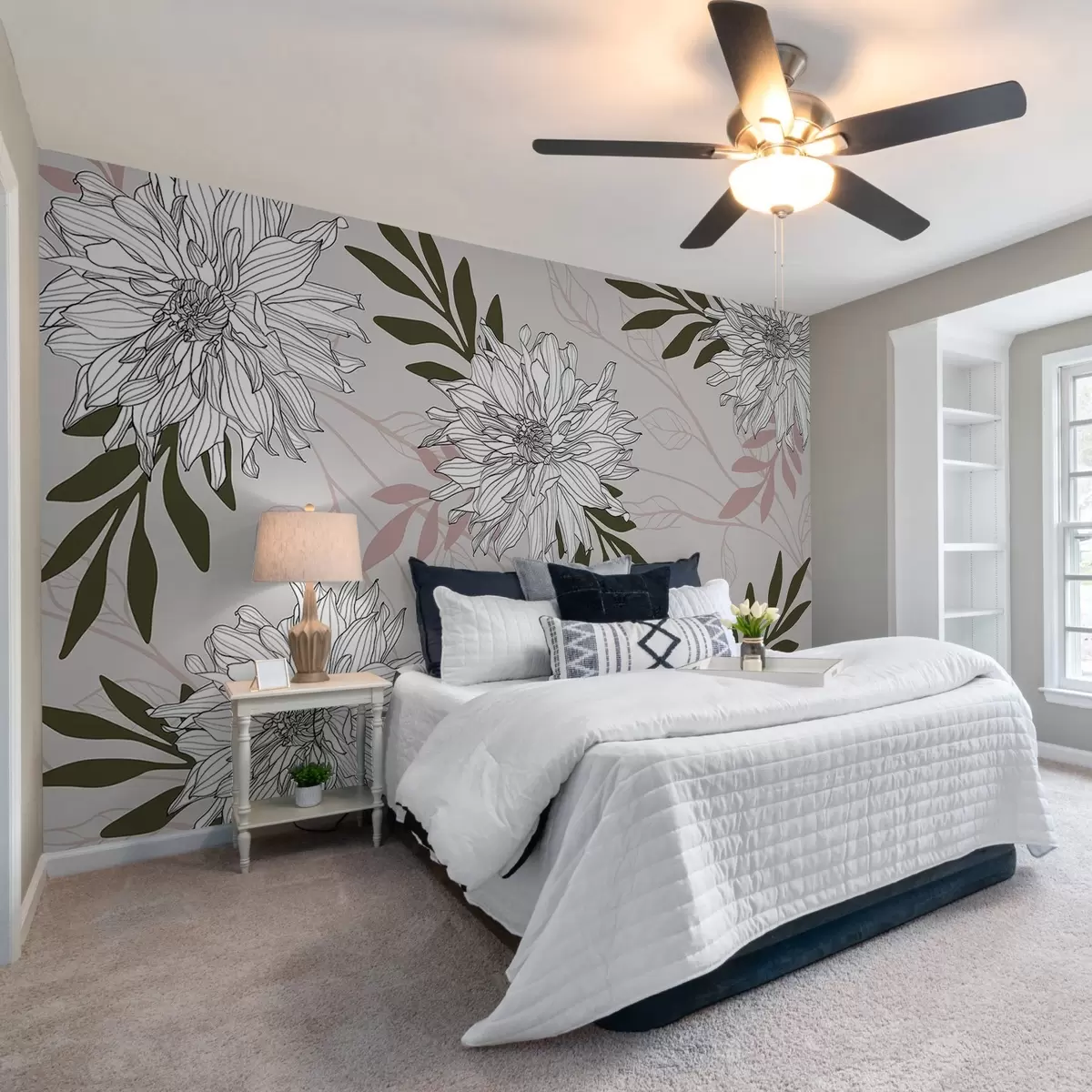 Fototapetes Ziedi un lapas w03859