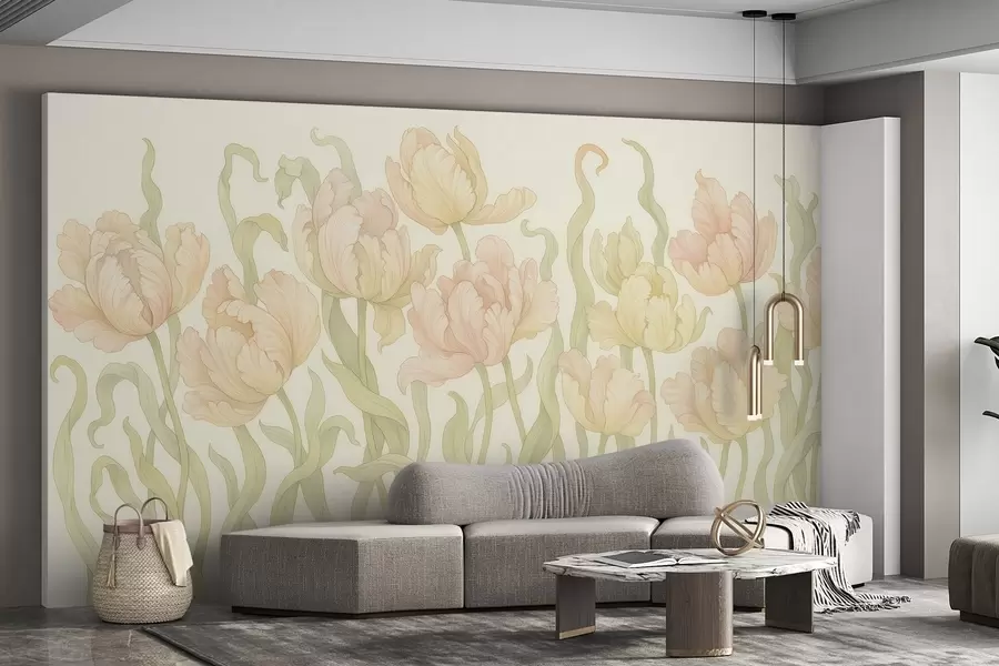 Fototapetes Delikātas un elegantas tulpes w03817