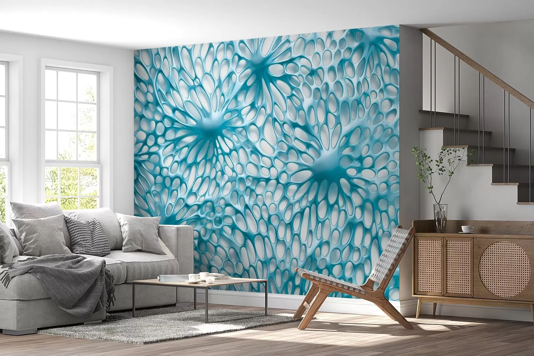 Fototapetes Zīmēts tilpuma zirnekļtīkls w03820v1