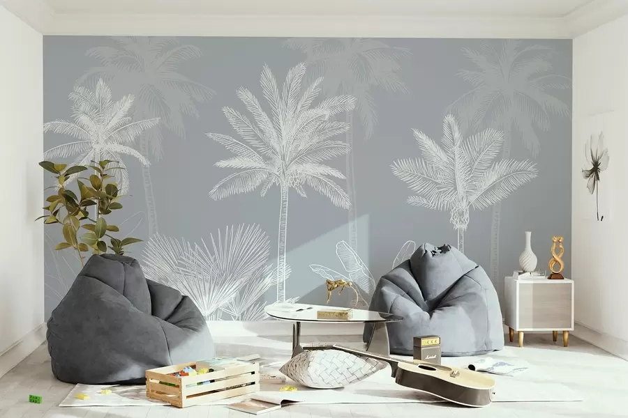 Fototapetes Baltās palmas w03831v1