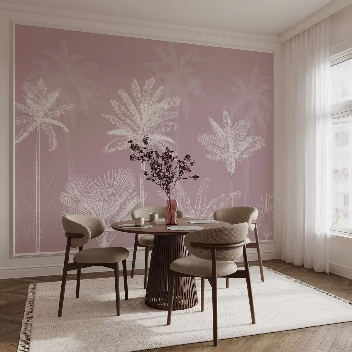 Fototapetes Baltās palmas w03831v2