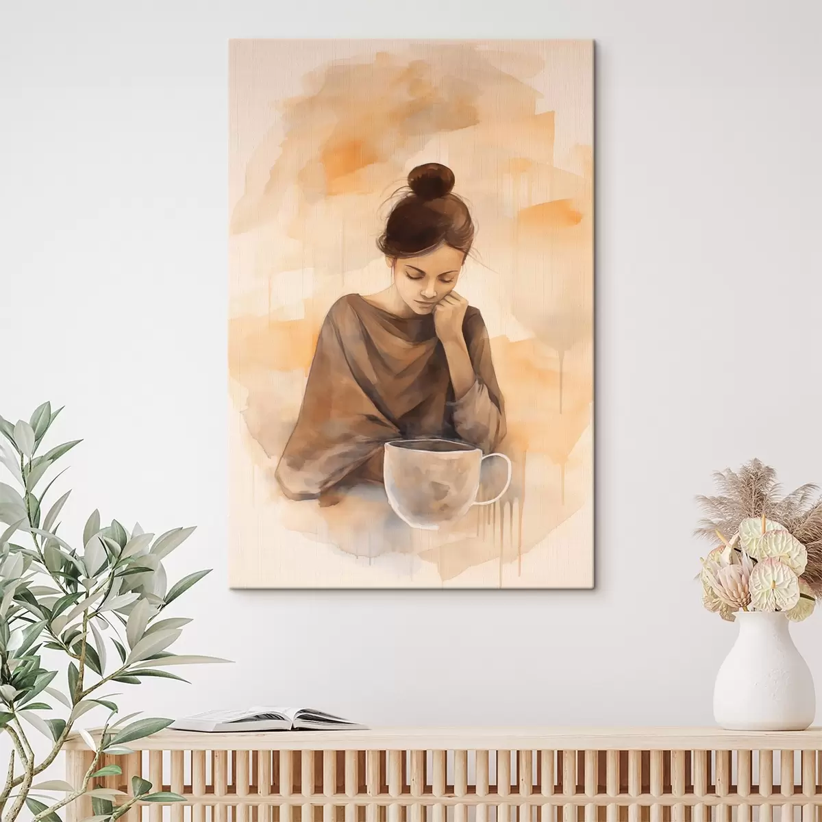 Glezna Pārdomas par kafiju s44158