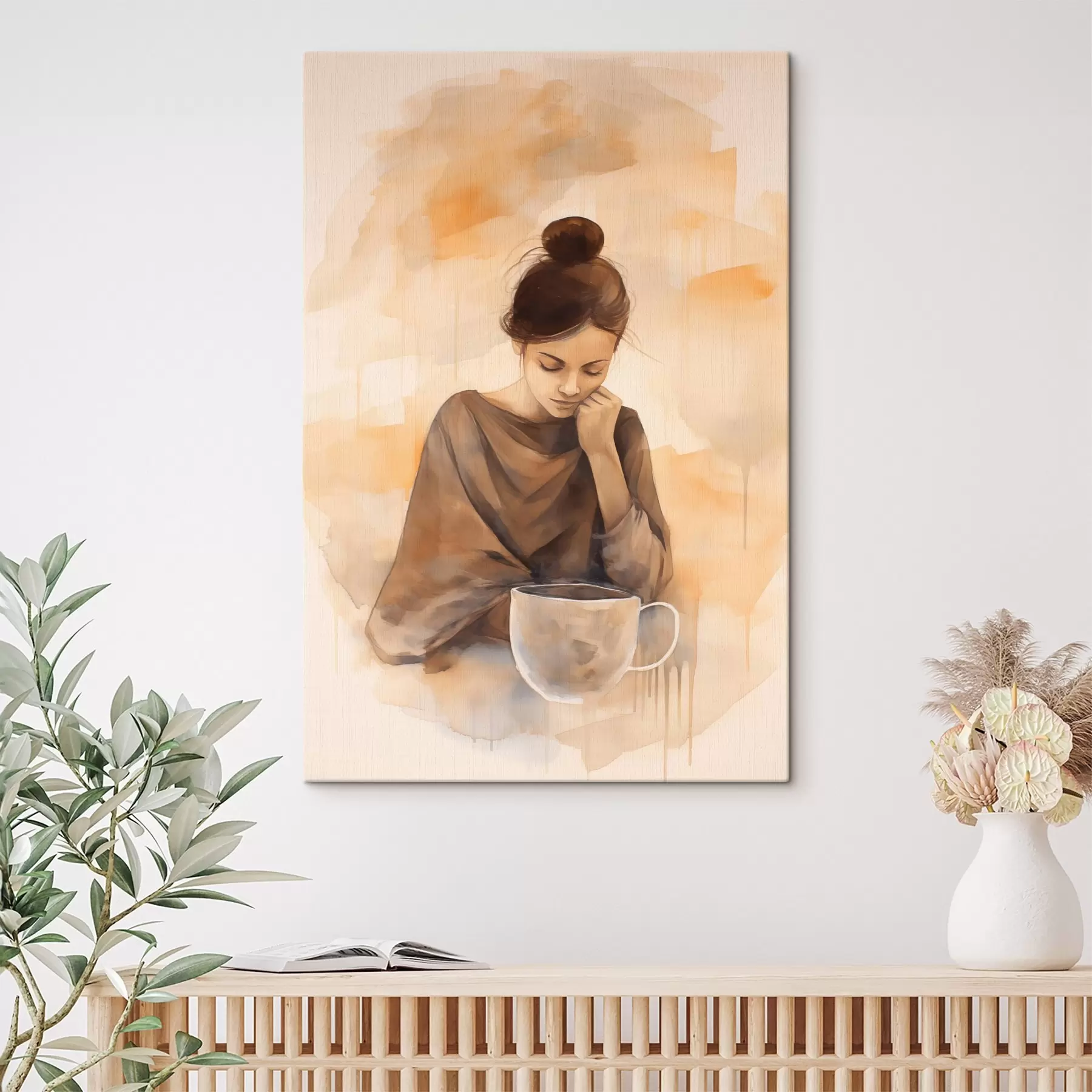 Glezna Pārdomas par kafiju s44158