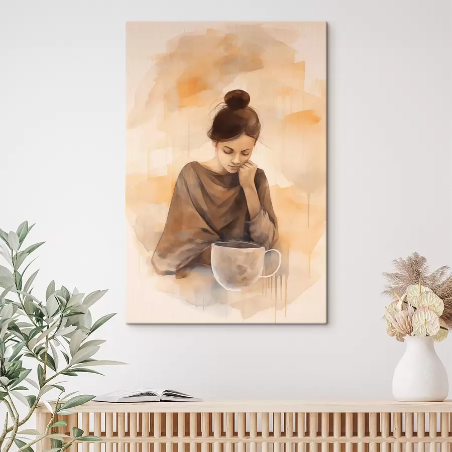 Glezna Pārdomas par kafiju s44158