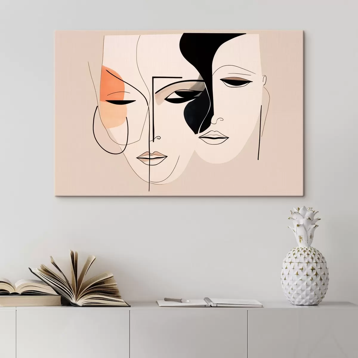 Glezna Divas abstrakcijas sejas s44198