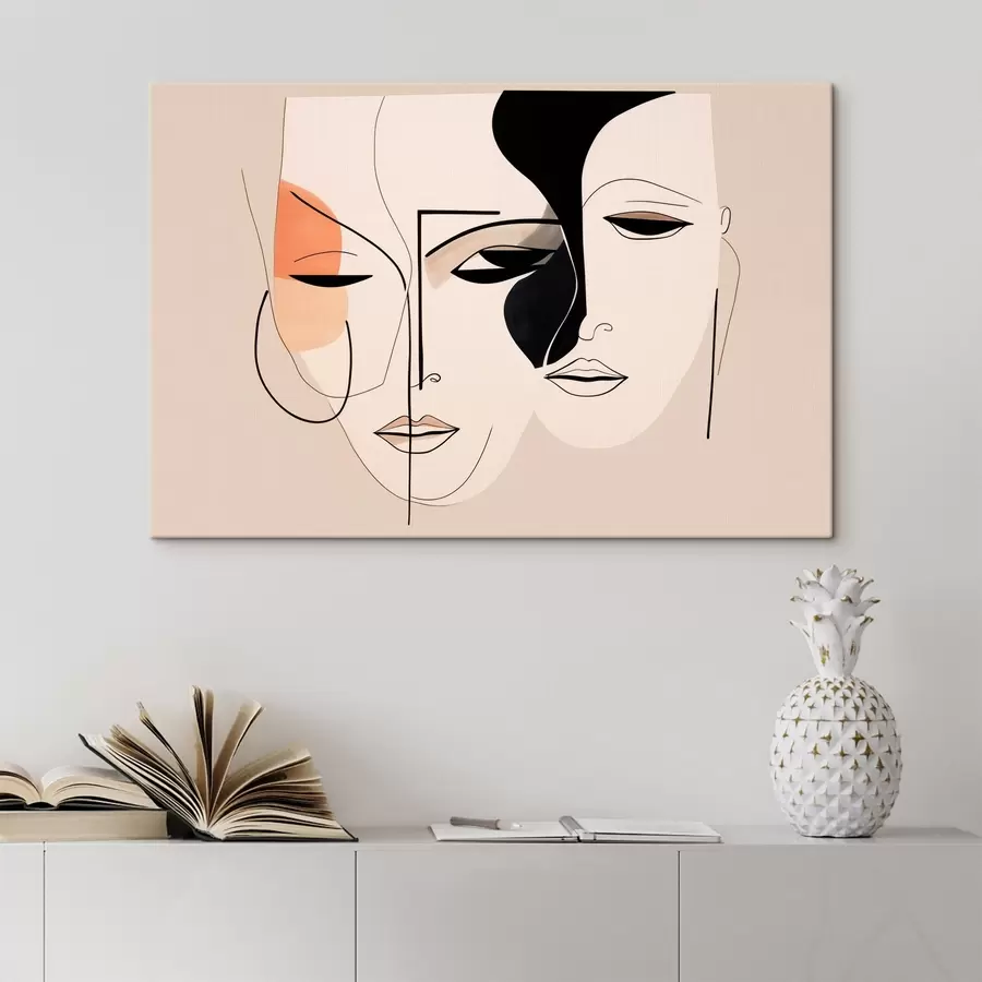 Glezna Divas abstrakcijas sejas s44198