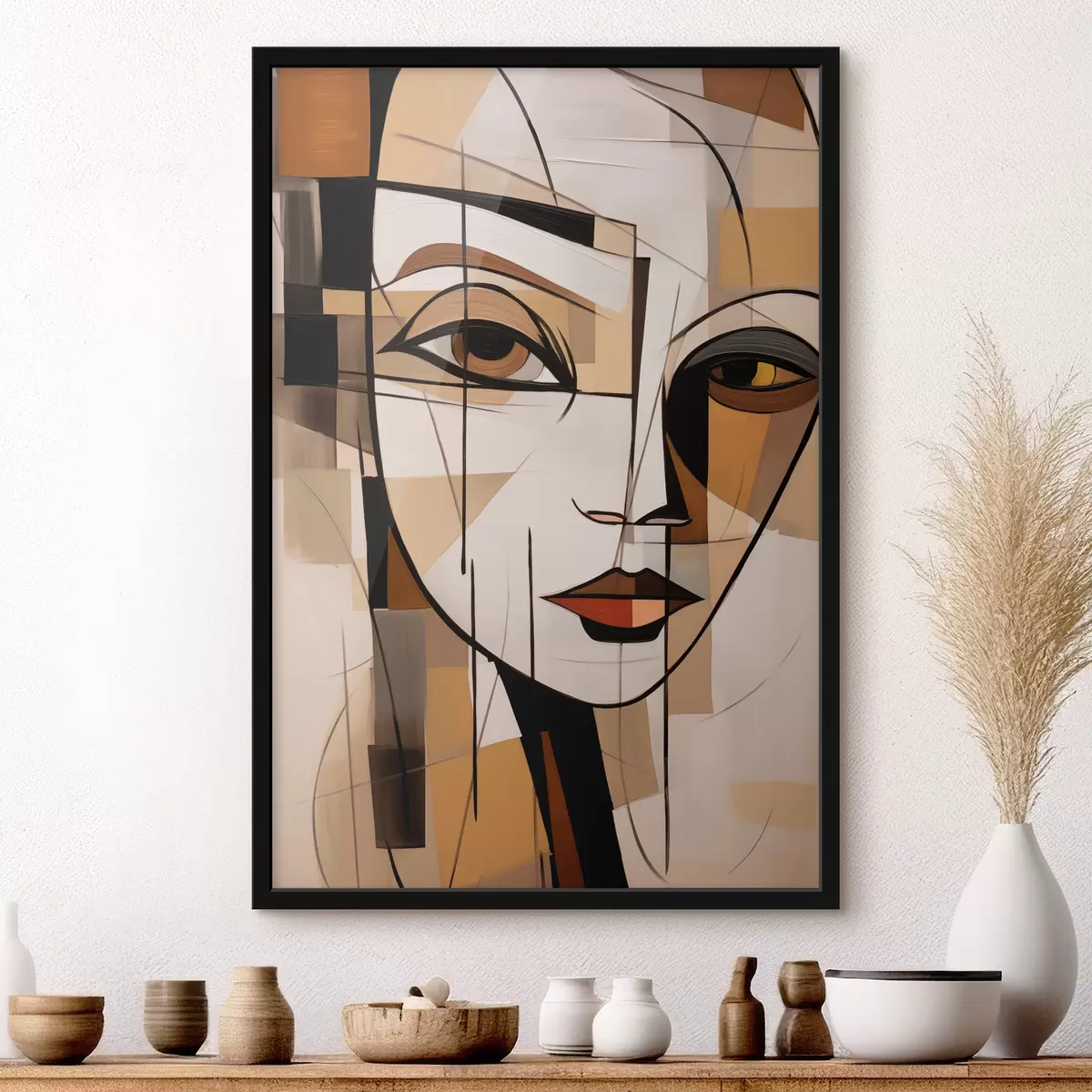 Plakāts Divas abstrakcijas sejas f44201