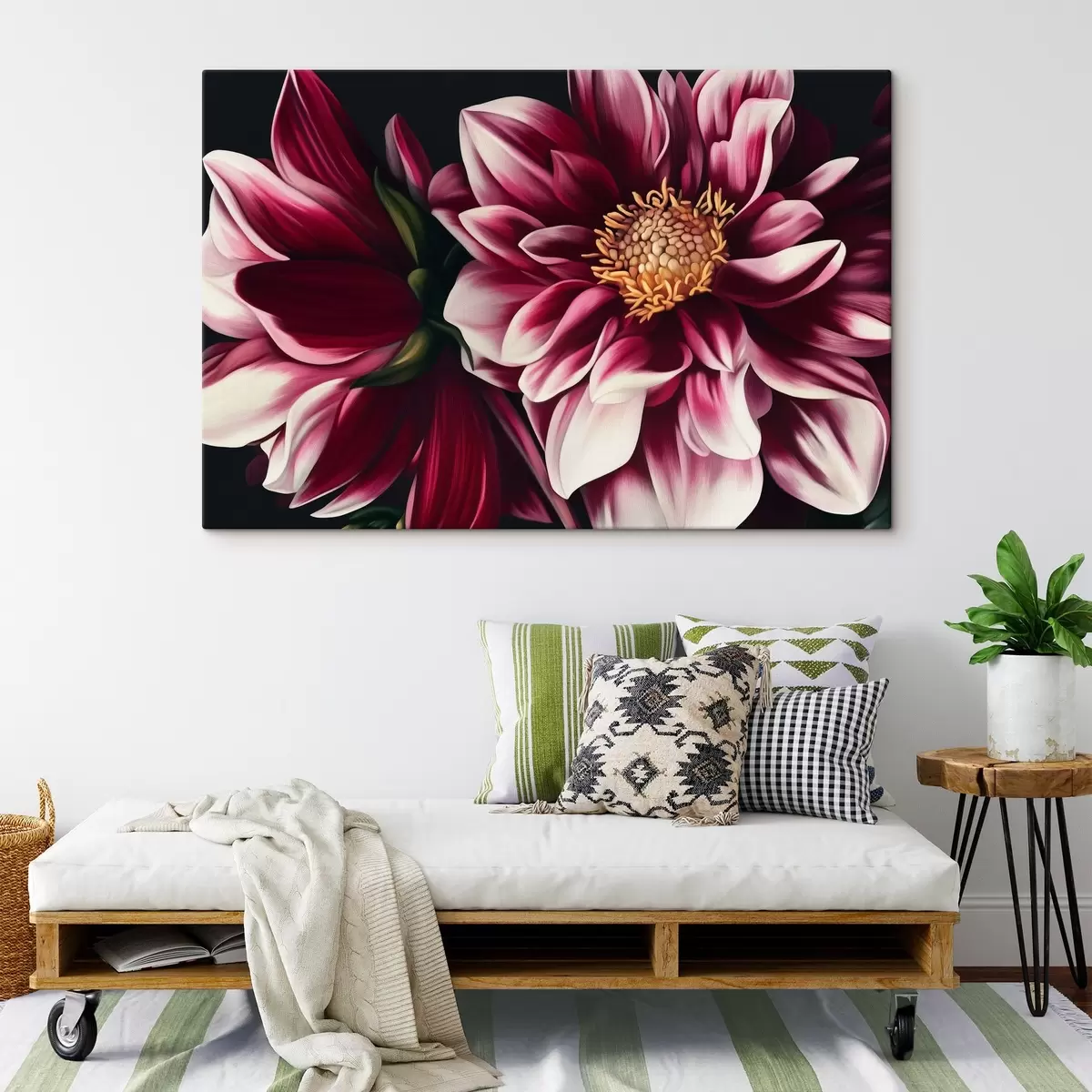 Glezna Liels rozā zieds s44215