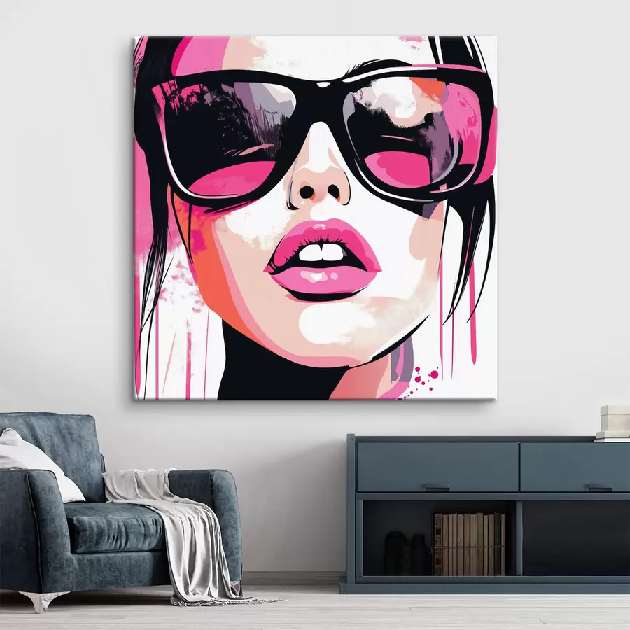 Glezna Meitenes portrets ar brillēm s44219