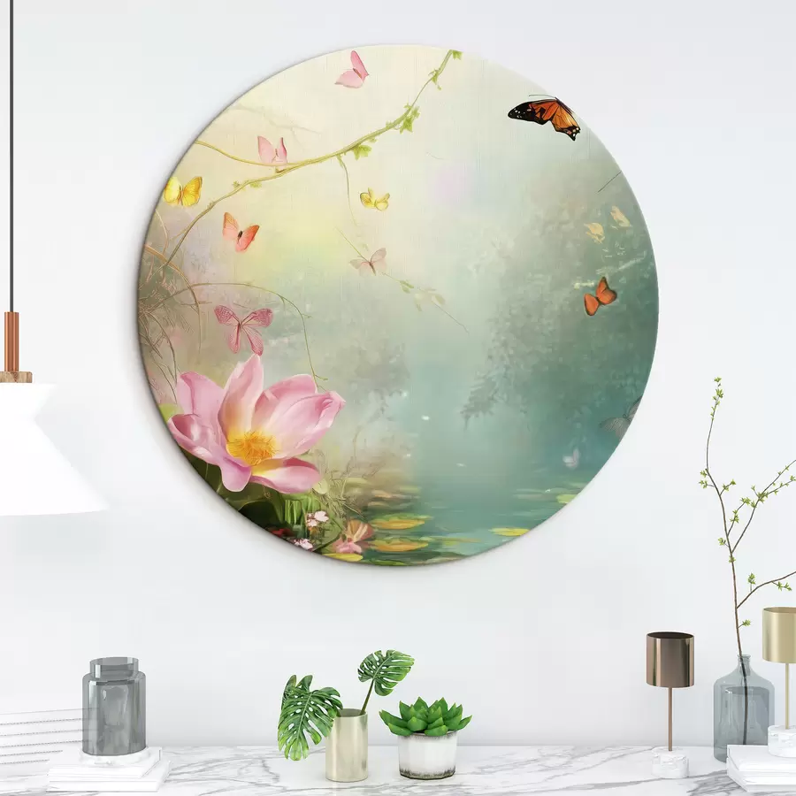 Glezna Ezers mežā zem kokiem r44216