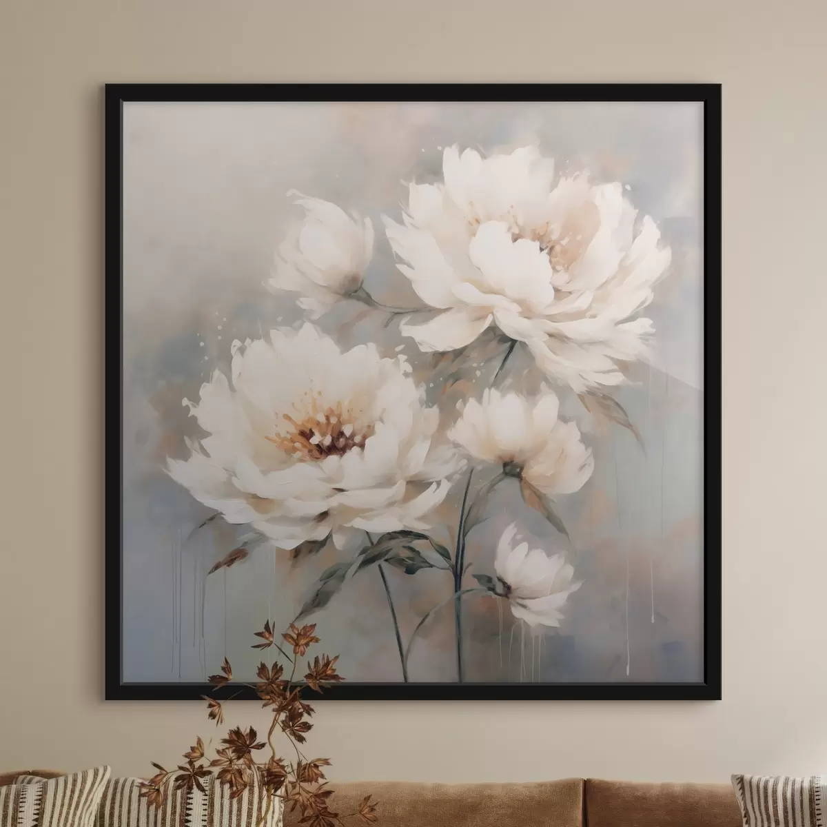 Plakāts Gaisīgas peonijas pasteļtoņos f43898