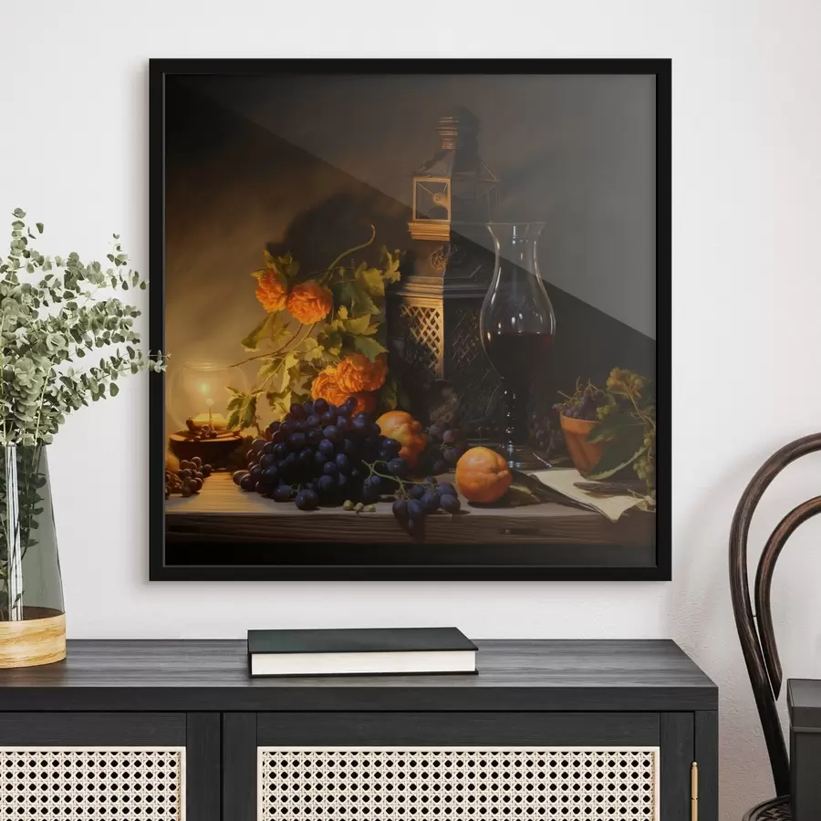 Fototapetes Vakara klusā daba klasiskajā glezniecības stilā f43900