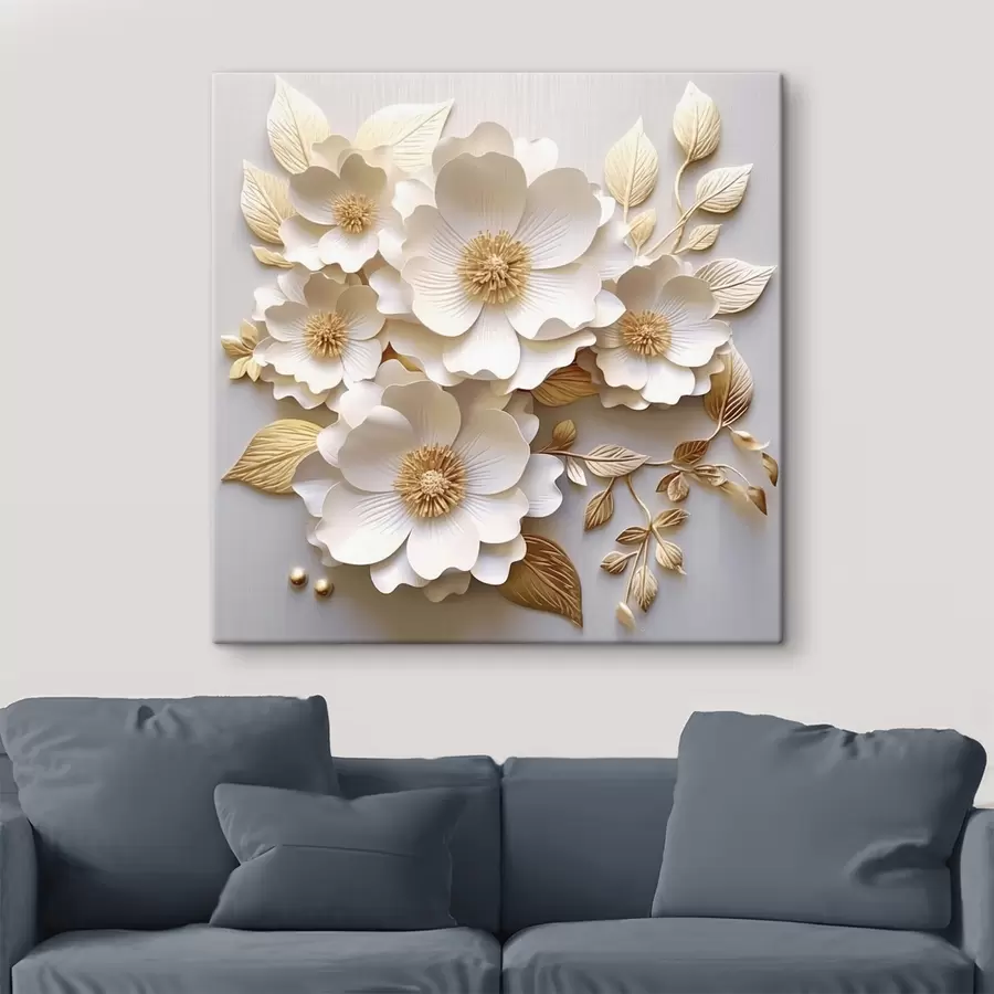 Glezna Siltas savvaļas puķes uz maiga fona s44041