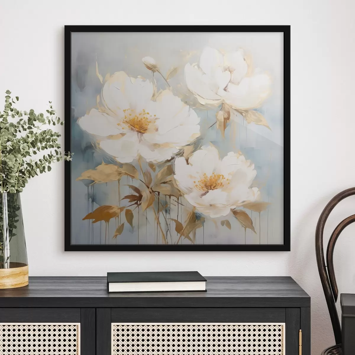 Plakāts Siltas savvaļas puķes uz maiga fona f44047