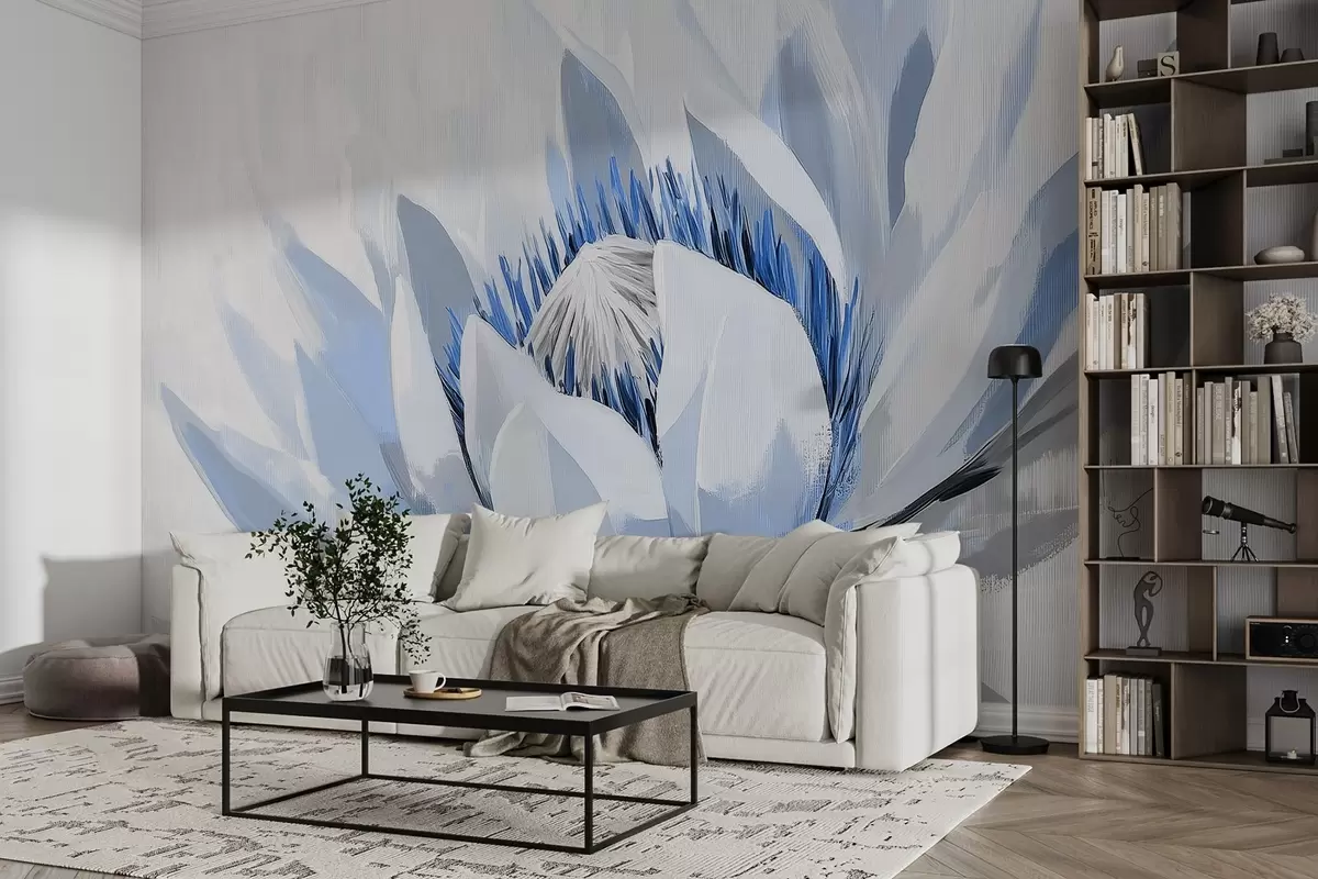 Fototapetes Liels abstrakts ziedu akrils w09066v1