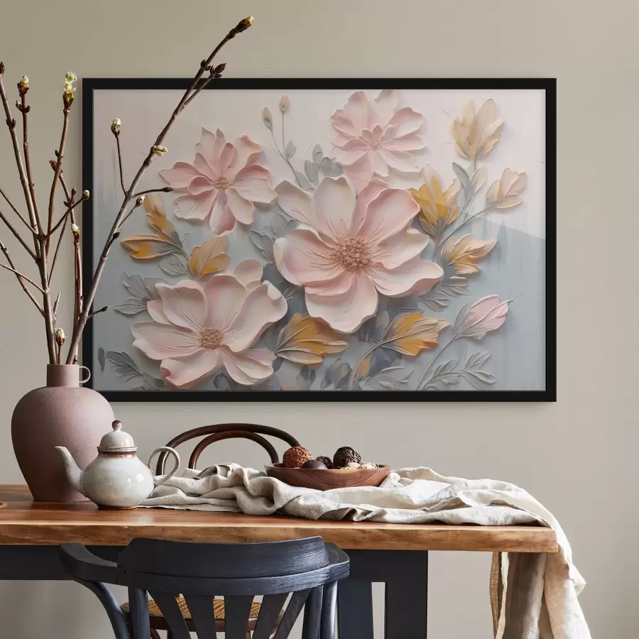 Fototapetes Ziedu imitācija glezniecība f44289