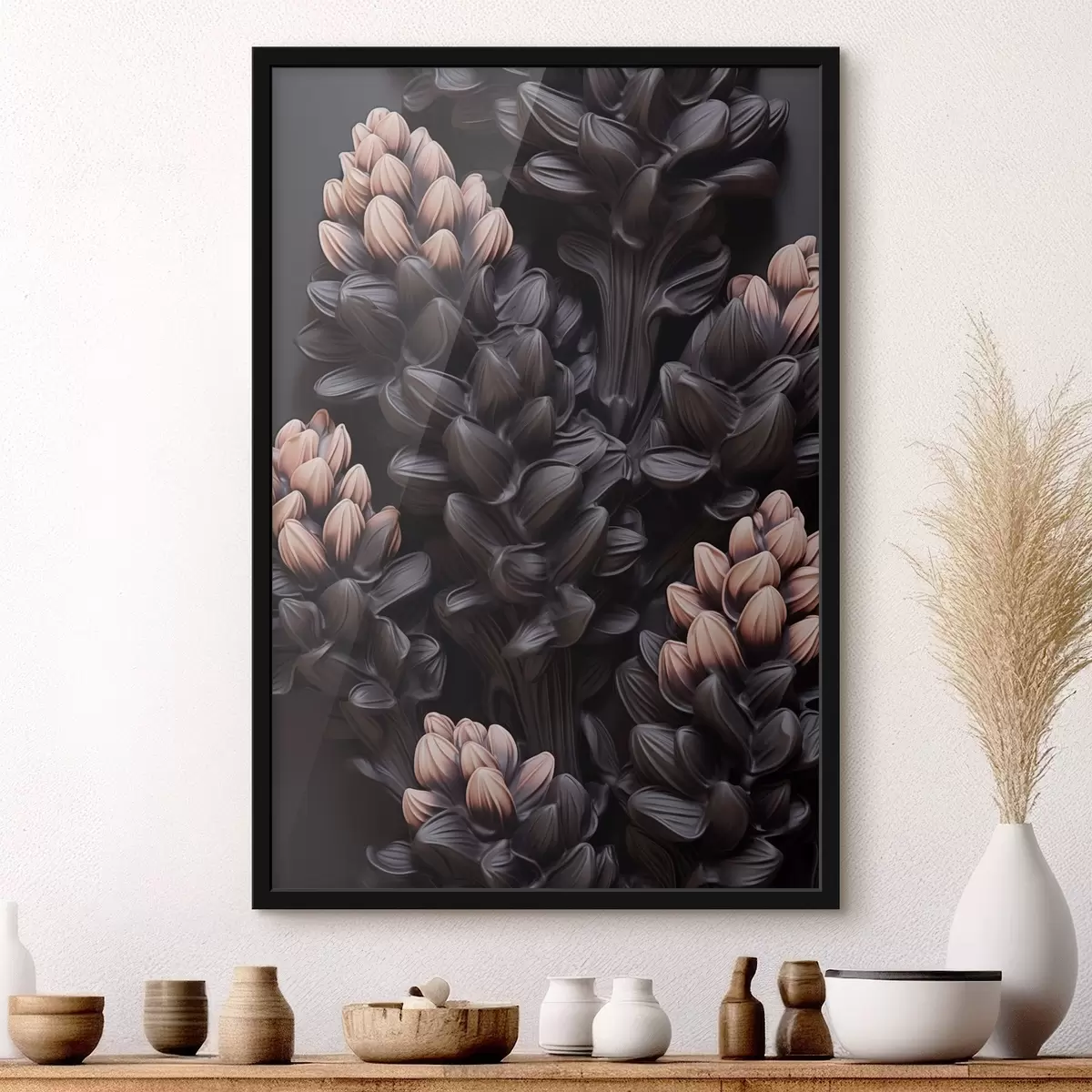 Plakāts Tumši ziedi f44296