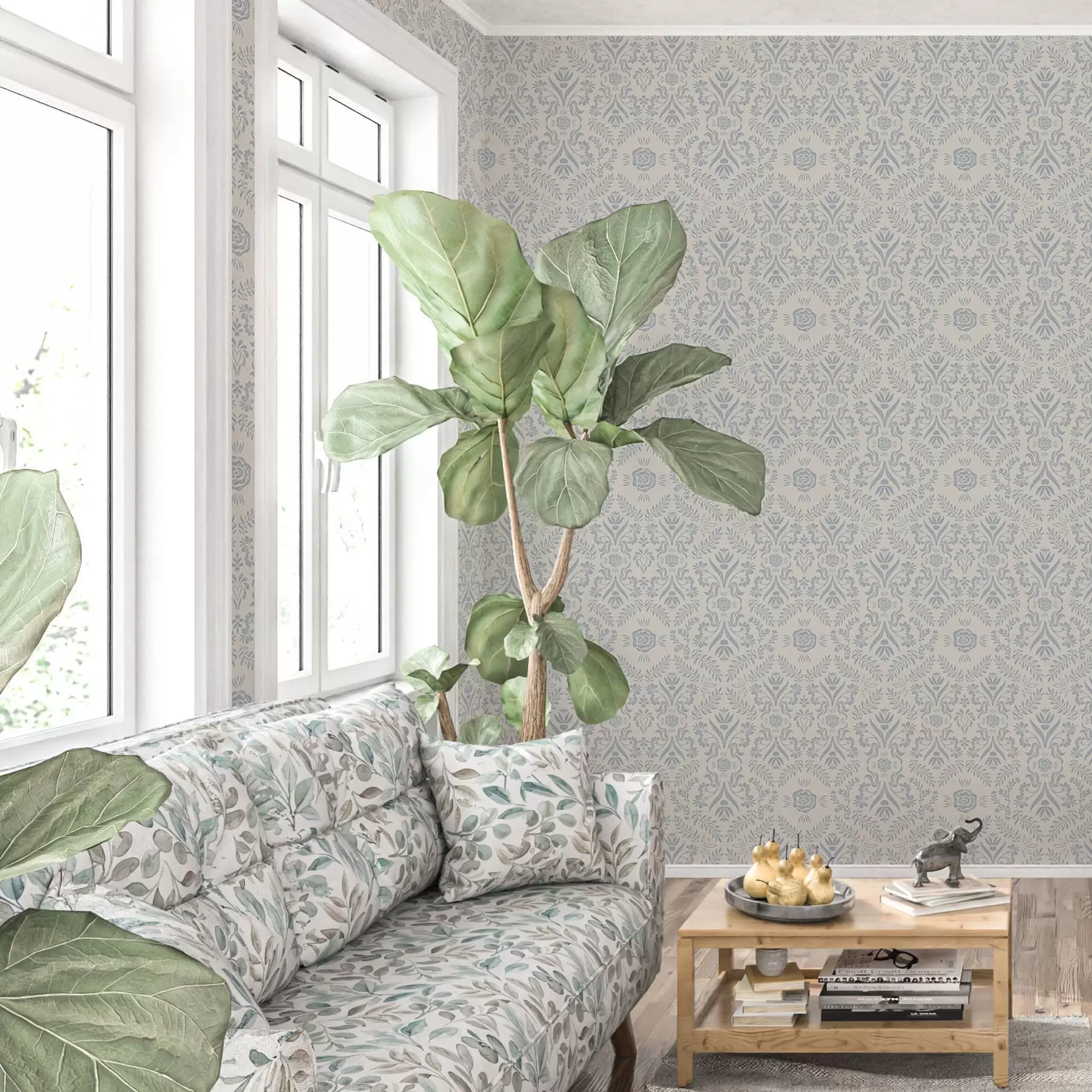 Fototapetes Zili raksti a00113