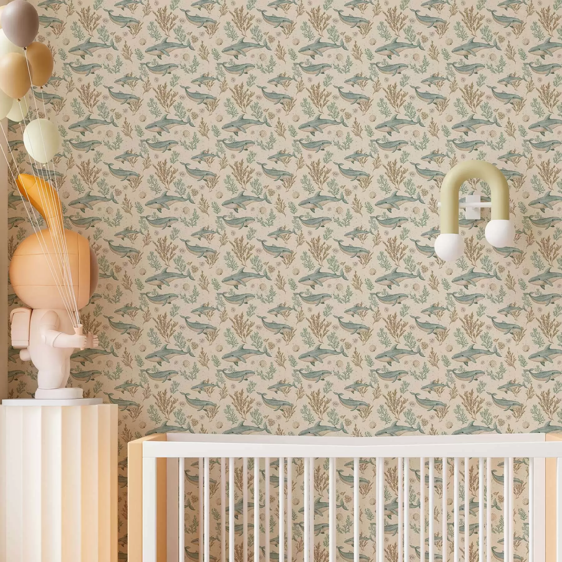 Fototapetes Vaļi uz balta fona a00117