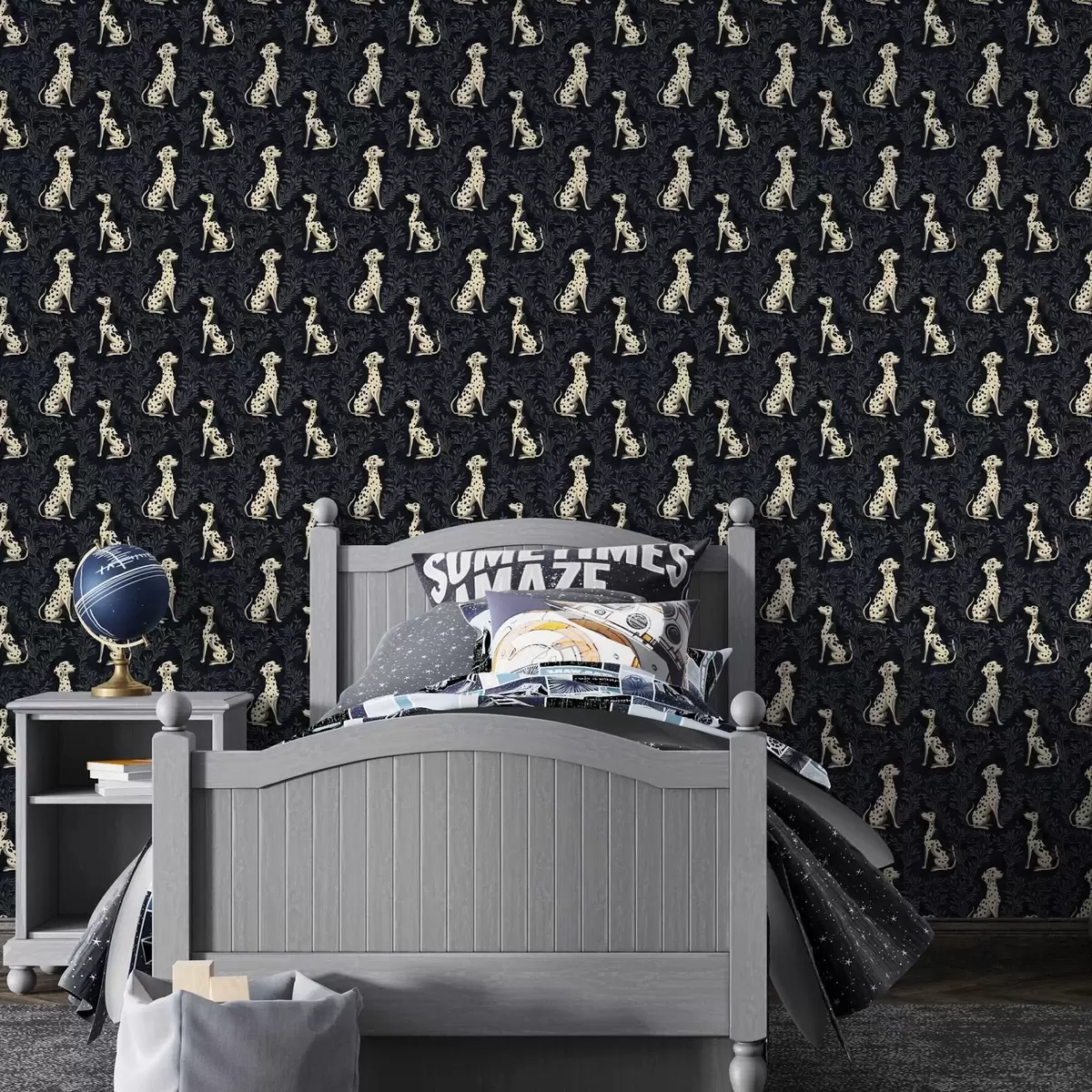 Tapetes Dalmācieši uz tumša fona a00121