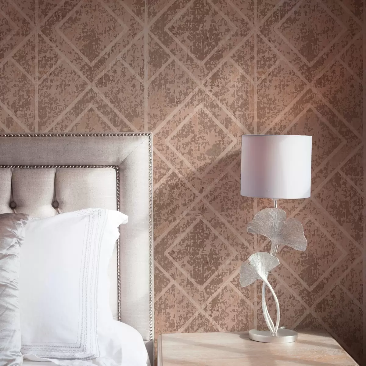 Tapetes Ģeometriskie rombi uz teksturēta fona a00141