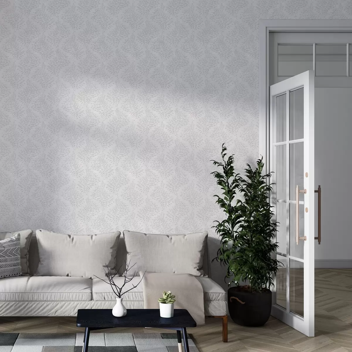 Tapetes Abstraktais ziedu minimālisms a00144