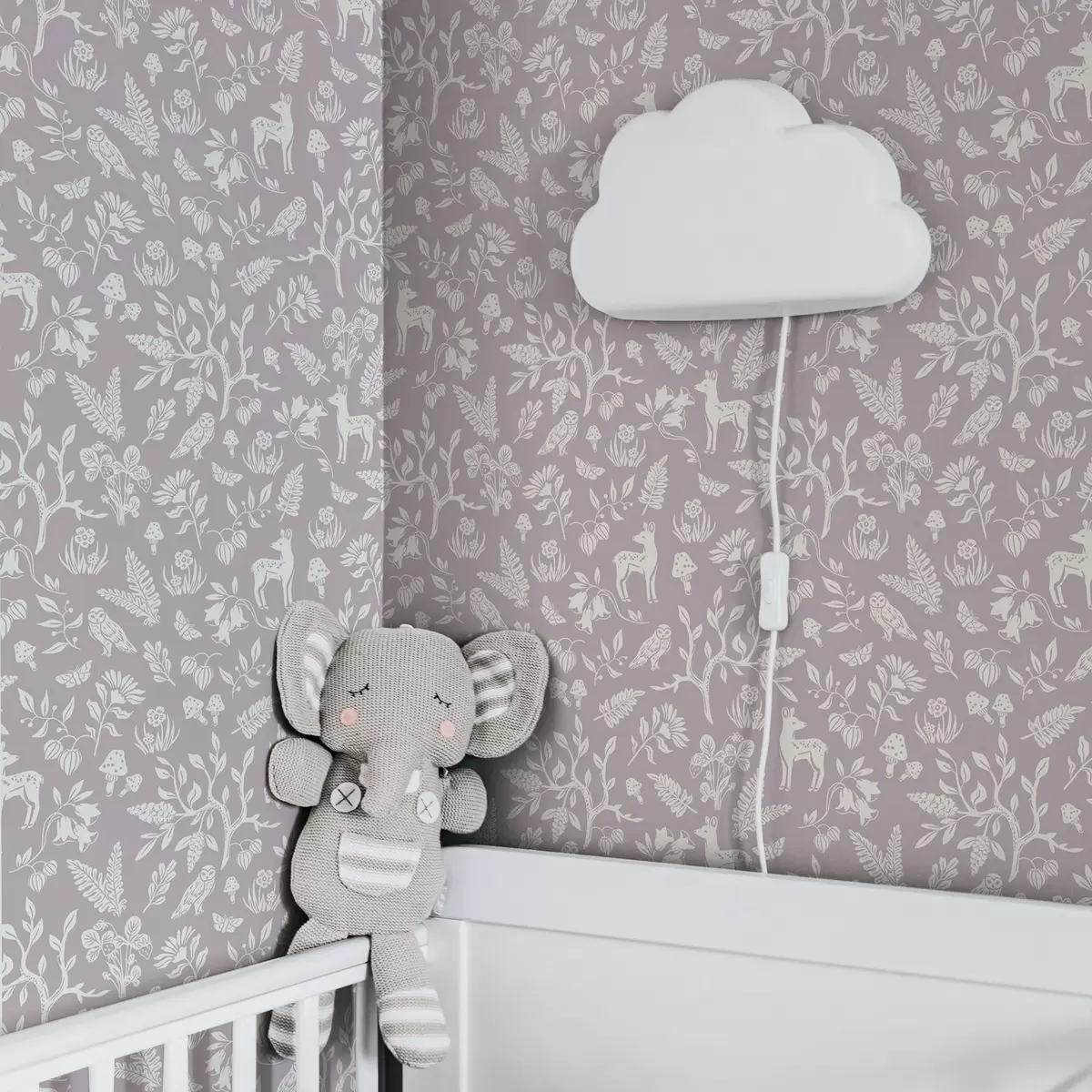 Tapetes Skandināvijas mini dzīvnieki ar augiem a00149v1