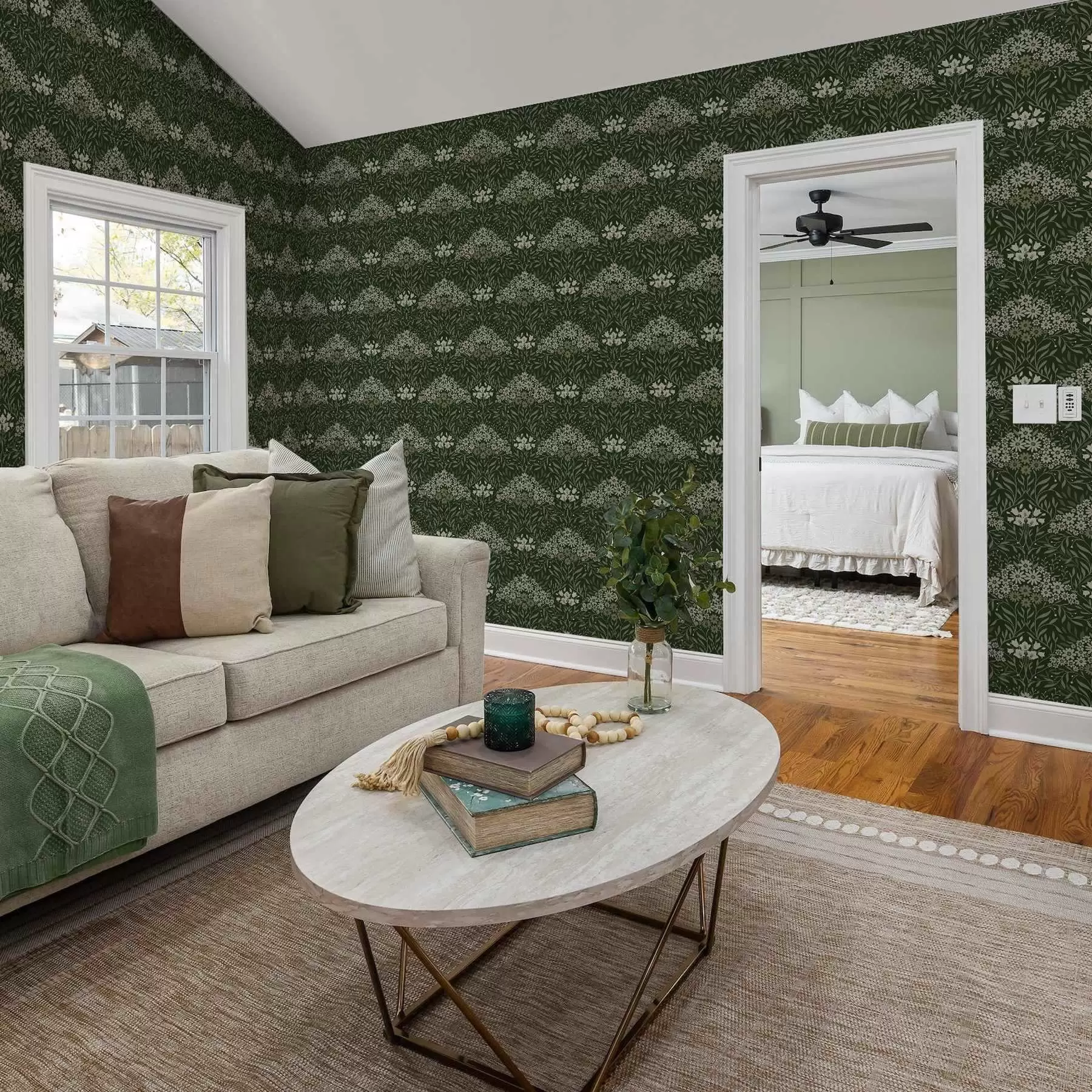 Fototapetes Ziedu simetrija ar ziediem uz tumša fona a00153