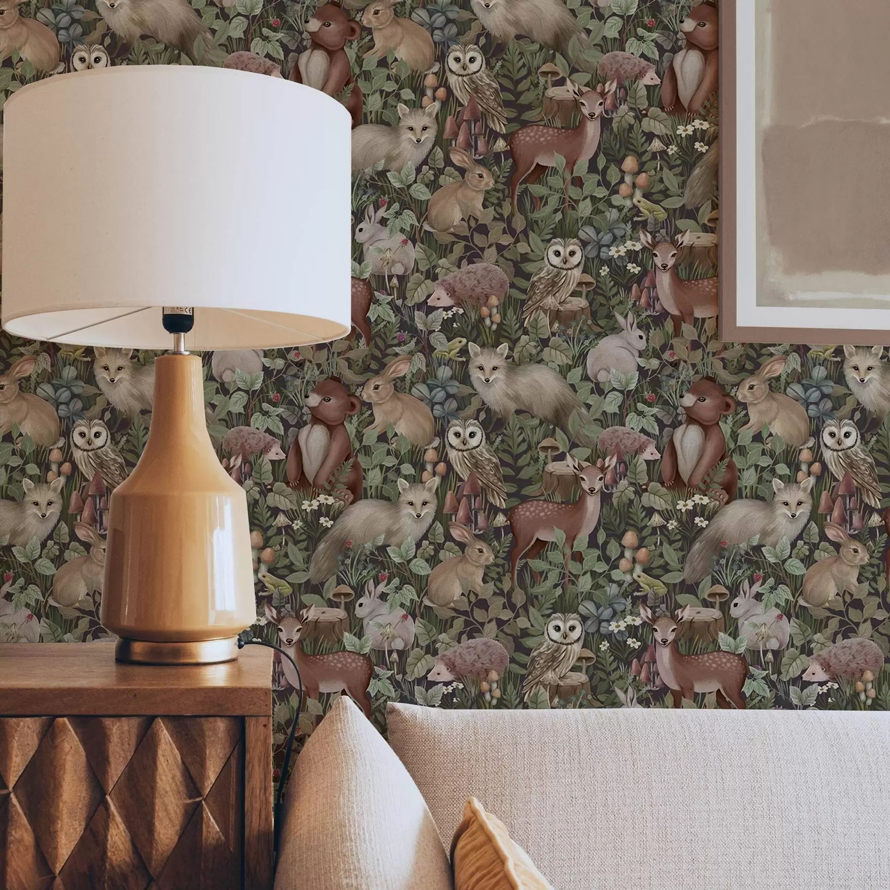 Fototapetes Meža dzīvnieki pasaku stilā a00156