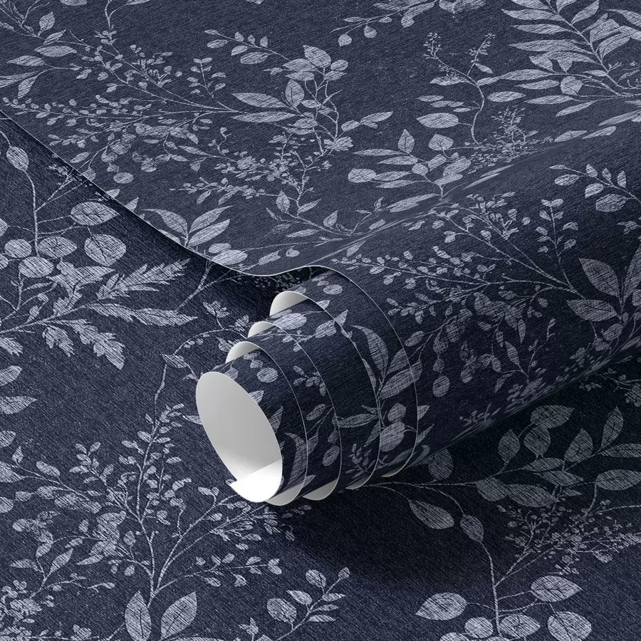 Fototapetes Gaiša botāniska apdruka uz tumša fona a00166