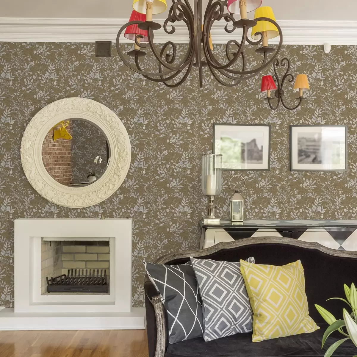 Tapetes Augi un balti zari a00166v1