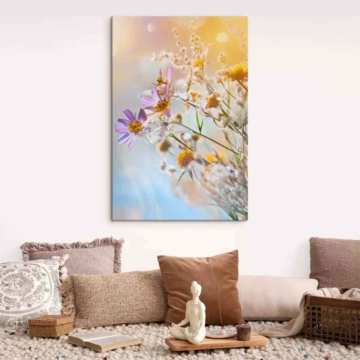 Glezna Savvaļas ziedi uz spilgta fona s44314