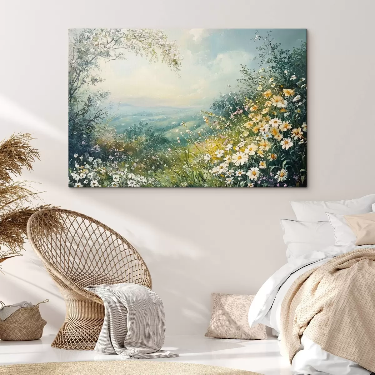 Glezna Ziedoši lauki kalnos s44325