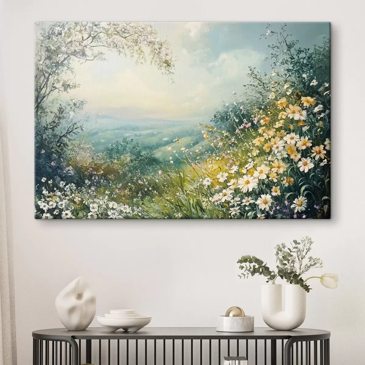 Glezna Ziedoši lauki kalnos s44325