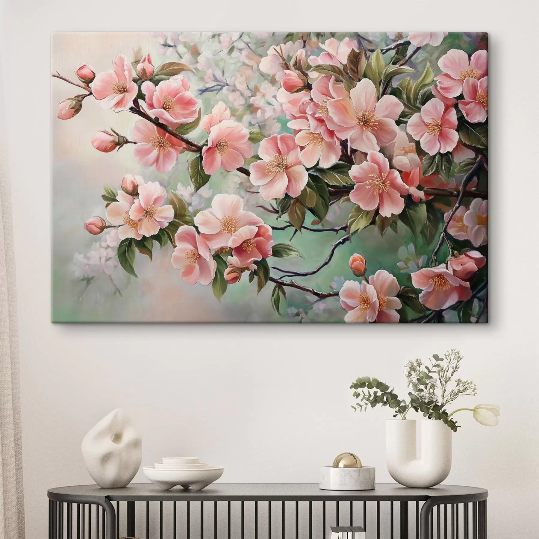 Fototapetes Ziedoši rozā koku zari s44327