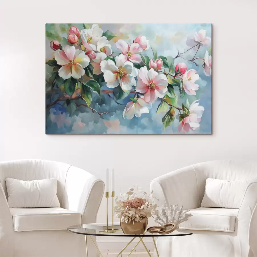 Glezna Zariņš ar ziediem s44328