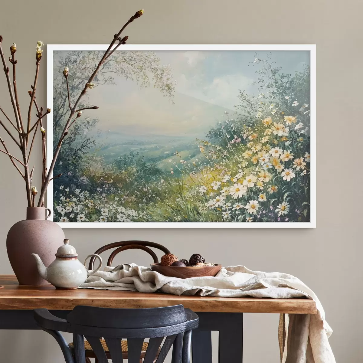 Plakāts Ziedoši lauki kalnos f44325
