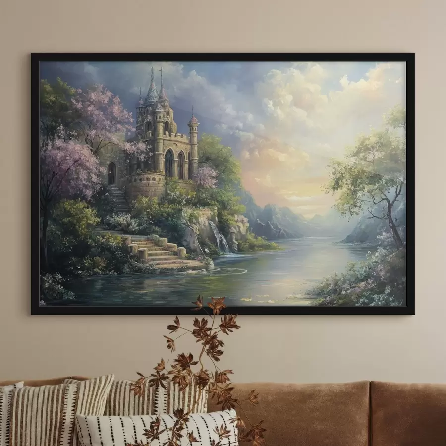 Fototapetes Pils ezera krastā f44329