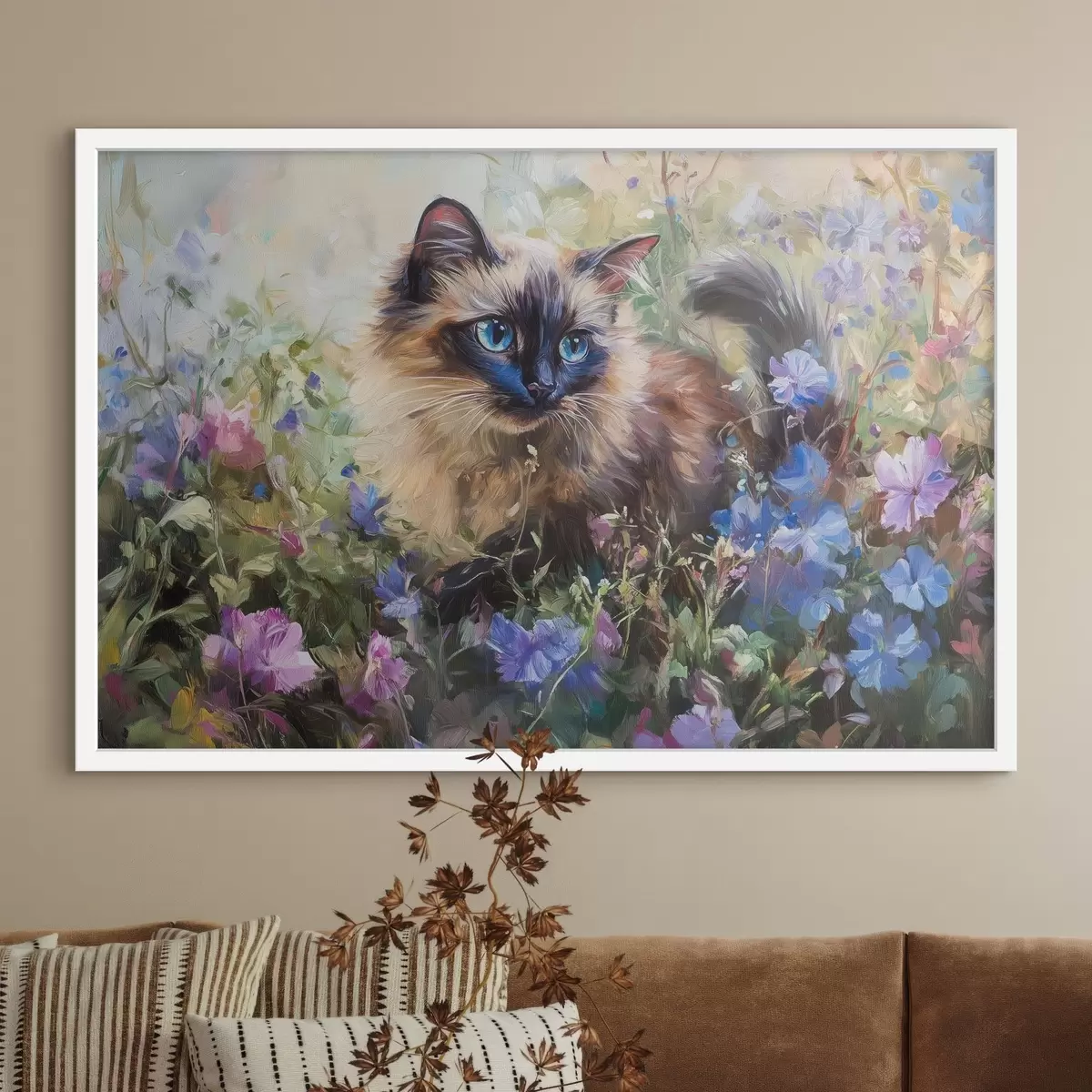 Plakāts Kaķēns ziedos f44331