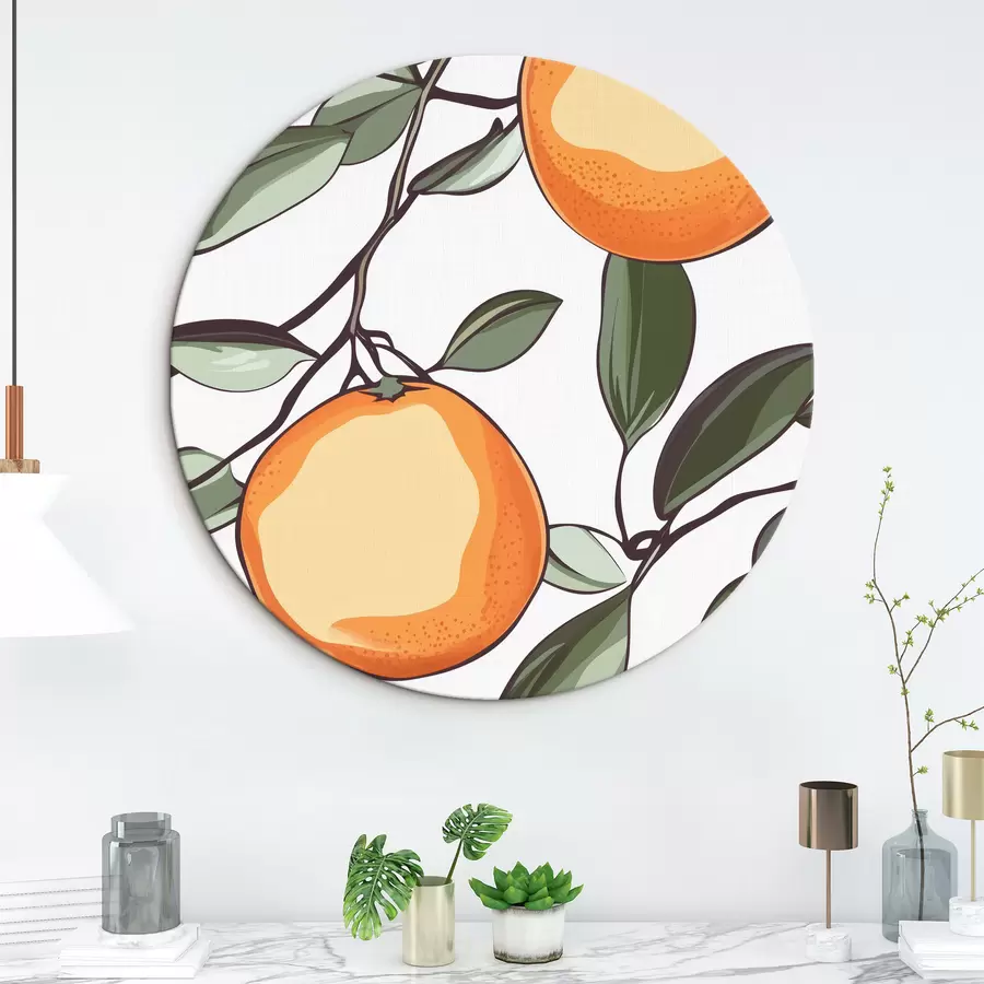 Glezna Krāsoti apelsīni uz zara r44319