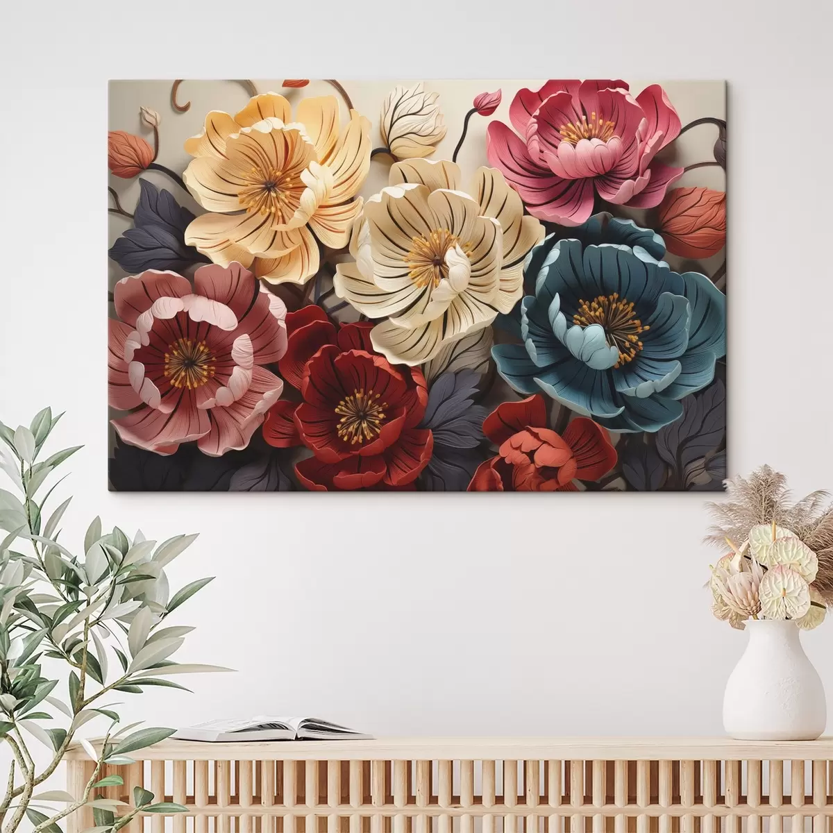 Glezna Spilgtas puķes s44375